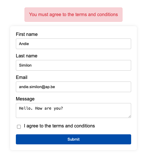 Terms and conditions